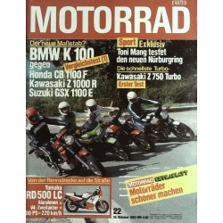 Das Motorrad Nr.22 / 26 Oktober 1983 - BMW K 100