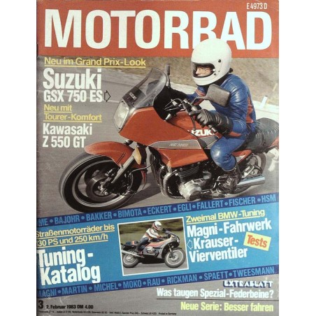 Motorrad Nr.3 / 2 Februar 1983 - Suzuki GSX 750 ES