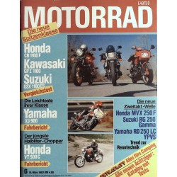 Motorrad Nr.6 / 16 März 1983 - Die neue Spitzenklassen