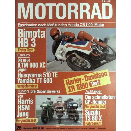 Das Motorrad Nr.25 / 7 Dezember 1983 - Bimota HB 3