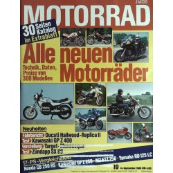 Motorrad Nr.19 / 14 September 1983 - Alle neuen Motorräder