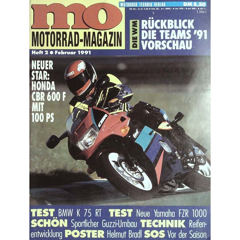 MO Heft 2 / Februar 1991 - Neuer Star Honda CBR 600 F