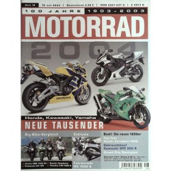 Motorrad Nr.16 / 18 Juli 2003 - Neue Tausender