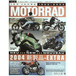 Motorrad Nr.18 / 14 August 2003 - Neu, New, Nouveau