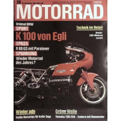 Motorrad Nr.26 / 12 Dezember 1987 - BMW K 100 von Egli