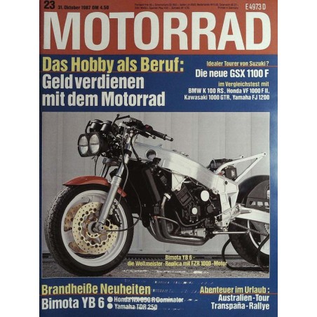 Motorrad Nr.23 / 31 Oktober 1987 - Bimota YB 6