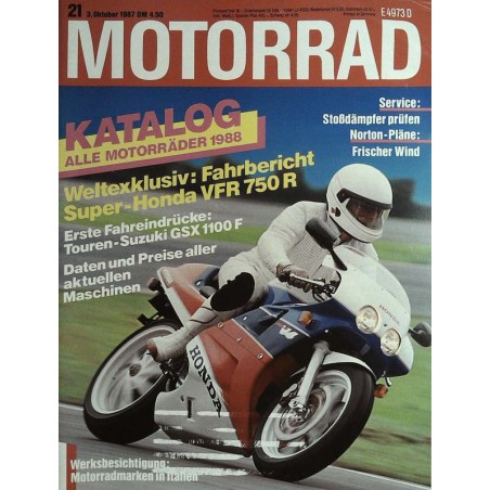 Motorrad Nr.21 / 3 Oktober 1987 - Super Honda VFR 750 R