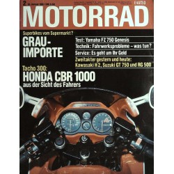 Das Motorrad Nr.2 / 10 Januar 1987 - Honda CBR 1000