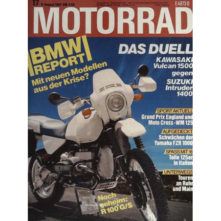 Motorrad Nr.17 / 8 August 1987 - BMW Report