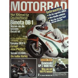 Das Motorrad Nr.2 / 15 Januar 1986 - Bimota DB 1