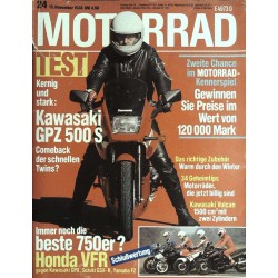 Motorrad Nr.24 / 15 November 1986 - Kawasaki GPZ 500 S
