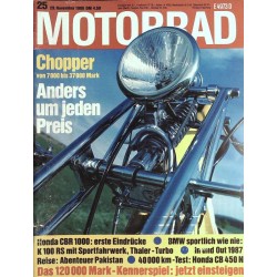 Motorrad Nr.25 / 29 November 1986 - Chopper