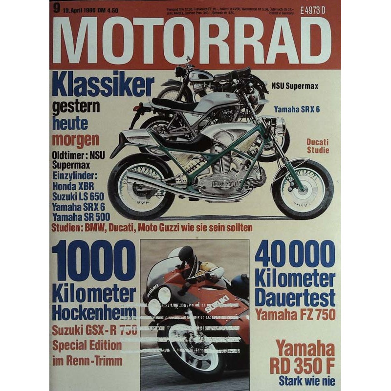 Motorrad Nr.9 / 19 April 1986 - Klassiker