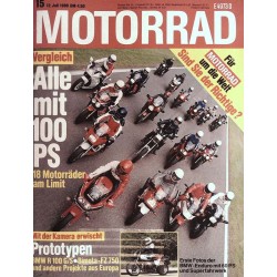 Motorrad Nr.15 / 12 Juli 1986 - 100 PS im Vergleich