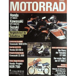 Motorrad Nr.4 / 12 Februar 1986 - Die schnellsten