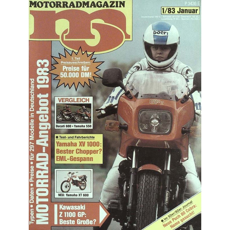 MO Heft 1 / Januar 1983 - Kawasaki Z 1100 GP