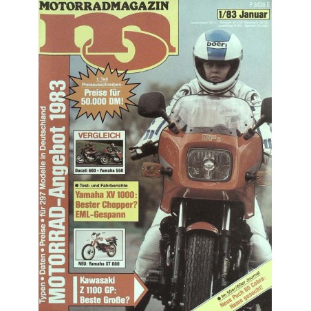 MO Heft 1 / Januar 1983 - Kawasaki Z 1100 GP