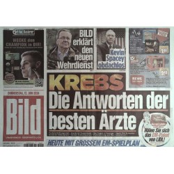 Bild Zeitung Donnerstag, 13 Juni 2024 - Krebs