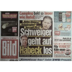 Bild Zeitung Donnerstag, 30 März 2023 - Schweiger & Habeck