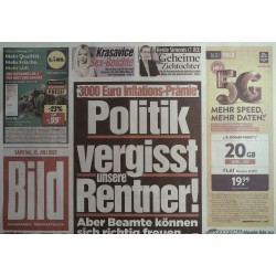 Bild Zeitung Samstag, 15 Juli 2023 - Inflations Prämie