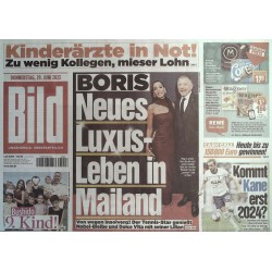 Bild Zeitung Freitag, 29 Juni 2023 - Luxus-Leben in Mailand