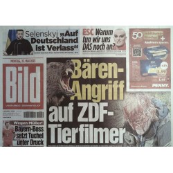 Bild Zeitung Montag, 15 Mai 2023 - Bären Angriff