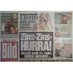 Bild Zeitung Donnerstag, 6 April 2023 - Zins-Zins-Hurra!