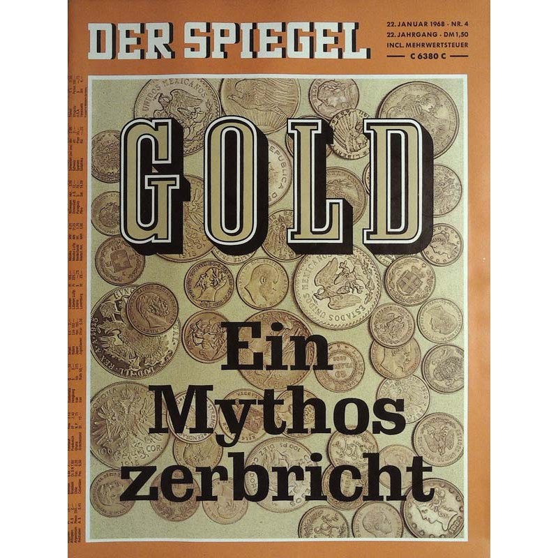 Der Spiegel Nr.4 / 22 Januar 1968 - Gold