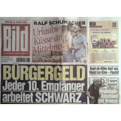 Bild Zeitung Samstag, 10 August 2024 - Bürgergeld