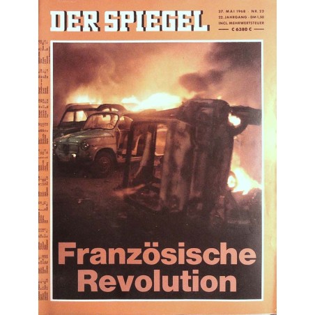 Der Spiegel Nr.22 / 27 Mai 1968 - Französische Revolution