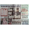 Bild Zeitung Freitag, 9 August 2024 - Taylor Swift Terrorist