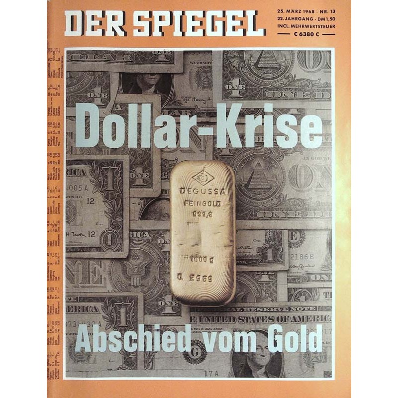 Der Spiegel Nr.13 / 25 März 1968 - Dollar Krise