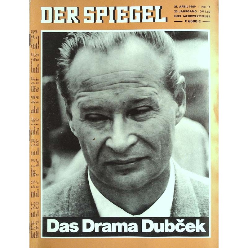 Der Spiegel Nr.17 / 21 April 1969 - Das Drama Dubcek