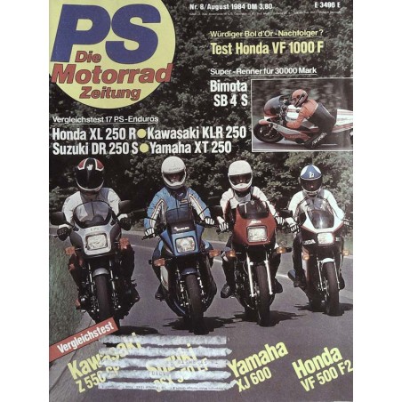 PS Die Motorrad Zeitung Heft 8 - August 1984 - 17 PS Enduros