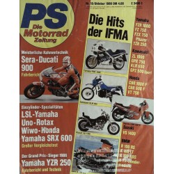 PS Die Motorrad Zeitung 10 - Oktober 1986 - Die Hits der IFMA