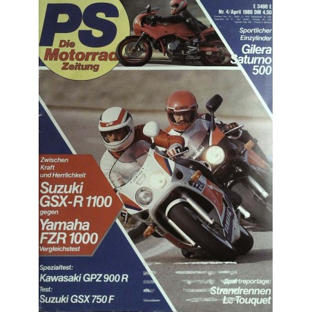 PS Die Motorrad Zeitung 4 - April 1989 - Suzuki gegen Yamaha