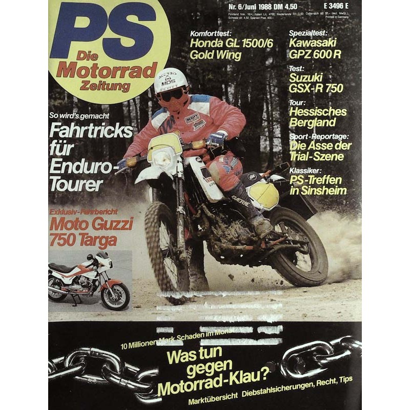 PS Die Motorrad Zeitung 6 - Juni 1988 - Fahrtricks