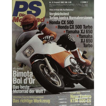 PS Die Motorrad Zeitung 8 - August 1982 - Bimota Bol d Or