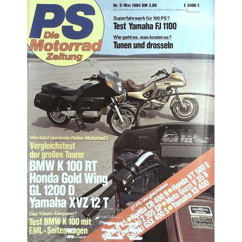 PS Die Motorrad Zeitung Heft 5 - Mai 1984 - Reise Motorrad