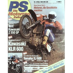 PS Die Motorrad Zeitung Heft 3 - März 1984 - Kawasaki KLR 600