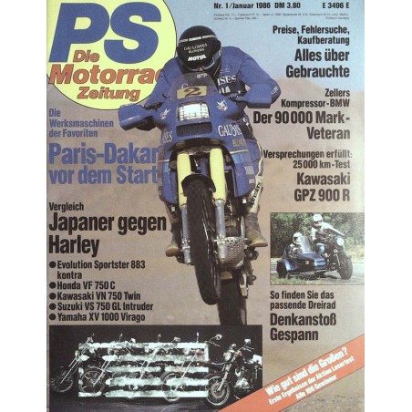 PS Die Motorrad Zeitung 1 - Januar 1986 - Paris Dakar