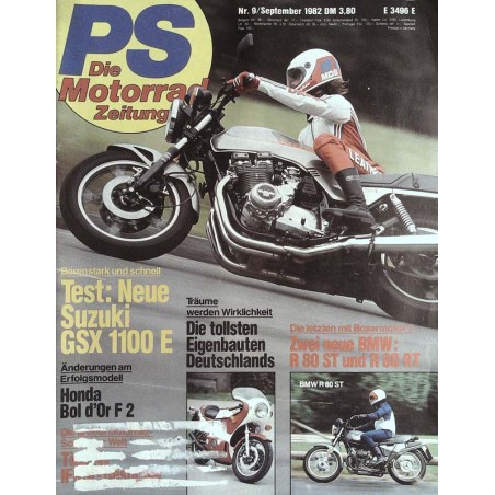 PS Die Motorrad Zeitung 9 - September 1982 - Suzuki GSX 1100 E