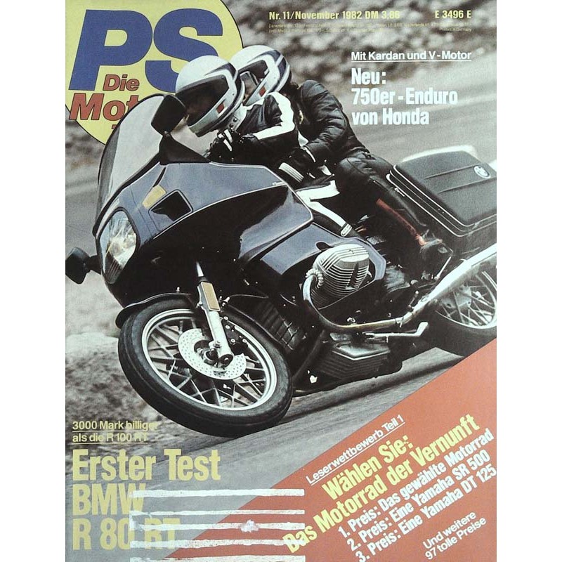 PS Die Motorrad Zeitung 11 - November 1982 - BMW R 80 RT