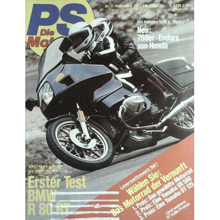 PS Die Motorrad Zeitung 11 - November 1982 - BMW R 80 RT