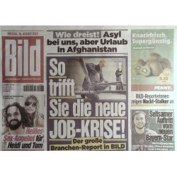 Bild Zeitung Freitag, 16 August 2024 - Die neue Job Krise