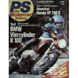 PS Die Motorrad Zeitung 10 - Okt. 1983 - BMW Vierzylinder K 100