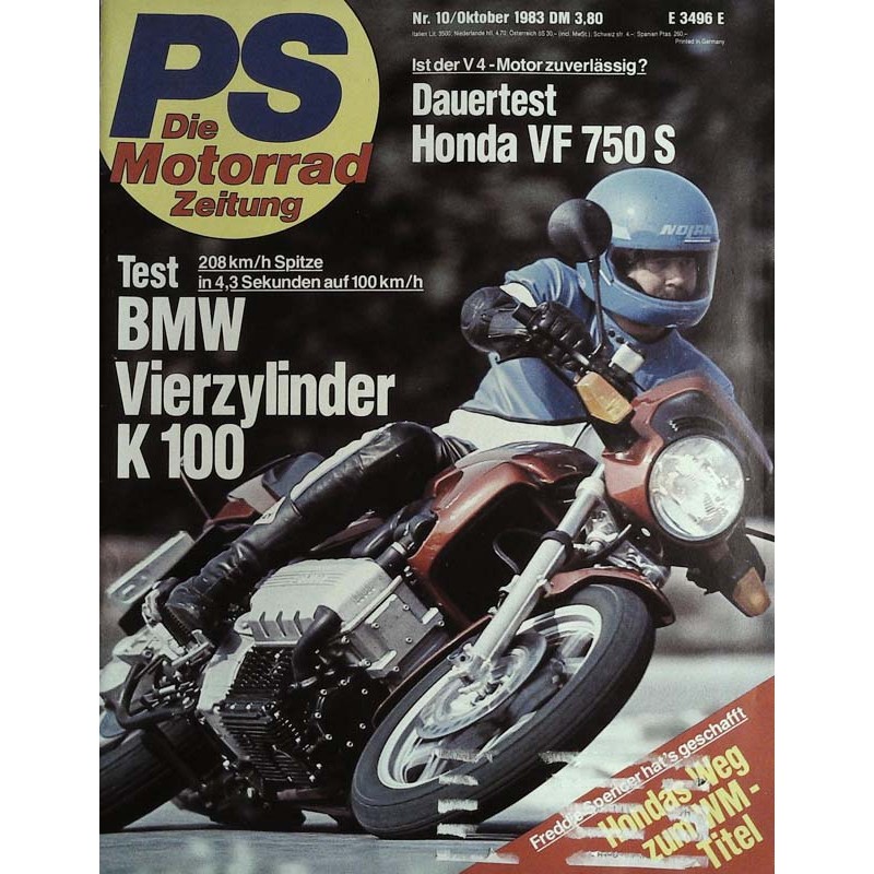 PS Die Motorrad Zeitung 10 - Okt. 1983 - BMW Vierzylinder K 100