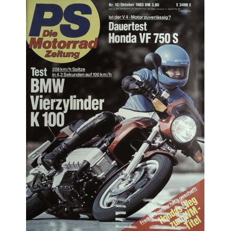 PS Die Motorrad Zeitung 10 - Okt. 1983 - BMW Vierzylinder K 100