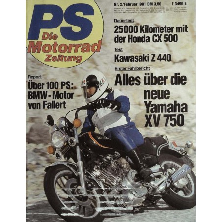 PS Die Motorrad Zeitung Heft 2 - Februar 1981 - Yamaha XV 750