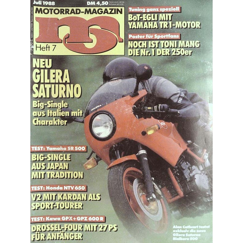 MO Heft 7 / Juli 1988 - Neu Gilera Saturno